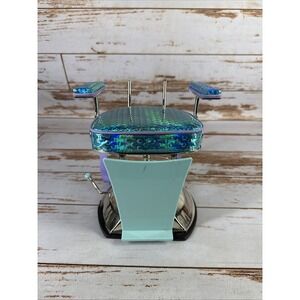 American Girl Doll Blue Teal Textured Beauty Salon Chair Adjustable Parts